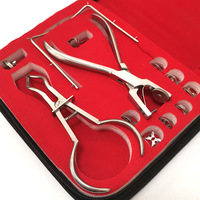 Kit de dique de goma Dental de Ortodoncia con alicates perforadores de acero MARCO DE MARFIL herramientas básicas para terapia Oral accesorio de dentista