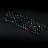 Clavier mécanique filaire Bosston de haute qualité avec rétroéclairage rouge pour les joueurs