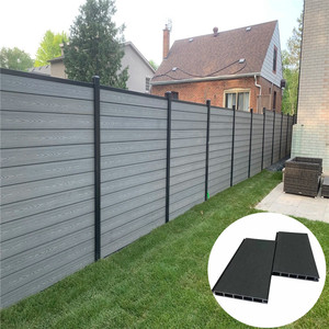 Recinzione Composita WPC per Esterni, Set <span class=keywords><strong>di</strong></span> Recinzioni in PVC e Legno 1800X1800MM, Sistema <span class=keywords><strong>di</strong></span> Recinzioni e Cancelli in Alluminio per Giardino e Decorazione Casa - Product Image 2