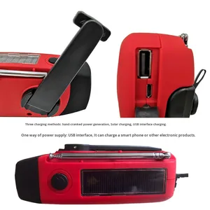 Radio de Emergencia NOAA Portátil Mini con Manivela y 3 LED, para Prevención de Desastres, Venta al por Mayor del Fabricante, Regalos Novedosos - Product Image 4