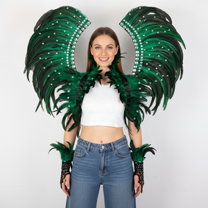 SeaShell WI021 Tüy Kanatlar Dekor Seti Kadın Yetişkin Karnaval Cadılar Bayramı Partisi Maskeli Balo Kostümü ve Sahne Gösterisi için - Product Image 1