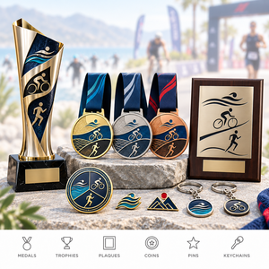 Maßgefertigte Personalisierte Triathlon-Rennpreise Markengerechter Ausdauer-Event-Merchandise-Hersteller für Vereine, Organisatoren und Athleten - Product Image 1