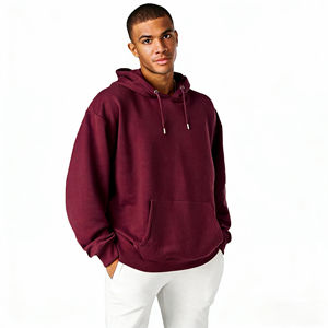 Vente en gros de sweats à capuche pour hommes 100% coton 240 g/m², broderie de logo personnalisée, doublure, coupe décontractée, tissu jersey, fabrication ODM - Product Image 1