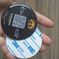 Etiqueta de menú de toque NFC con código QR grande de 100mm para Pedidos Automáticos en restaurantes, hoteles, tiendas, aeropuertos
