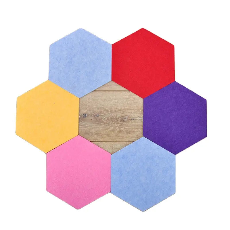 The Most Popular Hexagon Filler In 2024 Theater Room Pet Felt Soundproof Wallboard