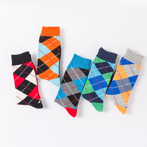 Custom Design <strong>Socks</strong> Fashion Unisex Street Hip-<strong>hop</strong> Jacquard Diamond Check <strong>Socks</strong> Cotton Men Happy Funny <strong>Socks</strong> - Product Image 3