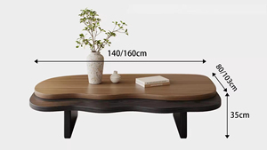 Table basse moderne bicolore écologique, nouveau design, mobilier de maison élégant, quantité minimale de commande requise - Product Image 3