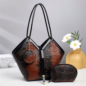 Conjunto de Bolsos de Mano de PU de Alta Calidad, Bolsos de Cuero de Gran Capacidad, Juego de 3 Piezas - Product Image 3