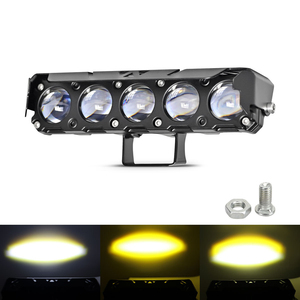 LKT Mini phare de travail à lentille à quatre yeux Projecteurs de moto avec phare à LED Ampoule DRL pour voiture camion SUV ATY - Product Image 6