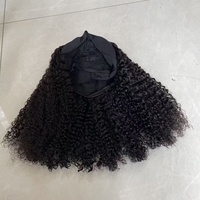 Perruques bandeau en gros, cheveux humains naturels, couleur naturelle, qualité 14A, bouclés Jerry, franges, densité 250%, cheveux de bébé, adaptées aux personnes noires