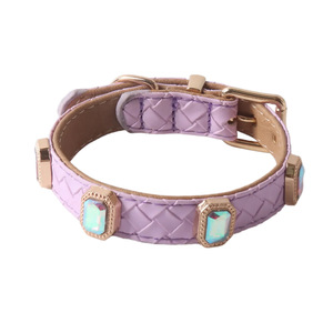 Nuevo Collar para Mascotas de Cuero PU con Estampado de Diamantes de Colores y Hebilla de Metal para Perros y Gatos - Product Image 4