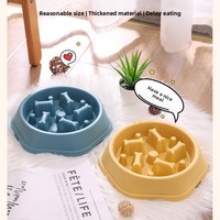 Gamelle interactive pour chien à puzzle, distributeur lent, avec ventouse en silicone antidérapante, plateau solide et étanche
