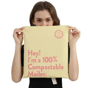 Logo personalizzato con etichetta privata forte adesivo abbigliamento biodegradabile Poly Mailer Mailing Packaging sacchetti di spedizione in plastica per abbigliamento