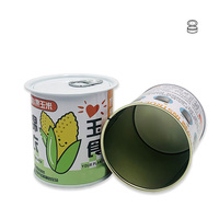 Boîte métallique ronde en fer blanc pour enfants, avec couvercle facile à ouvrir, personnalisable en usine, pour graines de fraises et autres produits (type pot à herbes)