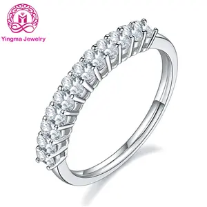 Fijne Sieraden Moissanite Ring Prijs 925 Sterling Zilver Met Wit Goud Plated Oval Cut Moissanite Diamond Ring Voor Wedding