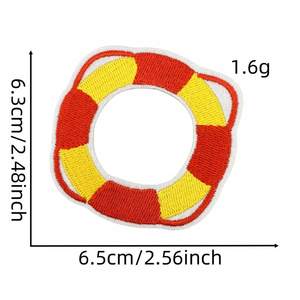 Vente chaude Patchs brodés thermocollants de haute qualité, style ethnique bohème, thème été, plage hawaïenne, <span class=keywords><strong>mer</strong></span> - Product Image 6