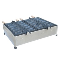 Chaud professionnel automatique 12 pièces poisson gaufrier Machine gaz Taiyaki Maker