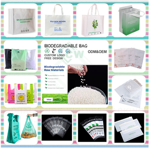 Sac de marché non tissé biodégradable personnalisé 100% PLA avec LOGO sac à provisions compostable écologique réutilisable pour le shopping - Product Image 6