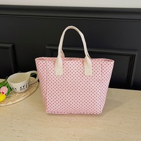 Nouveauté 2026 : Sac de Tutorat Léger et Spacieux en Nylon à Pois, Style Preppy, pour Collégiens et Lycéens