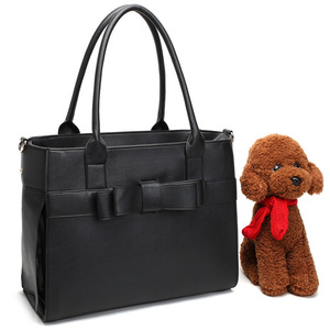 Pet Travel Bag With Bow Black Mesh Lining 40x16x32 Cm For Dog <b>Cat</b> Outing <b>Backpack</b> - Product Image 2