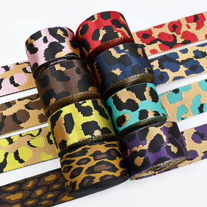 Ruban Jacquard Léopard Meetee RD915 50mm en Polyester Durable pour Sangles de Sac, Ceintures, Colliers pour Animaux, Accessoires de Couture - Product Image 1