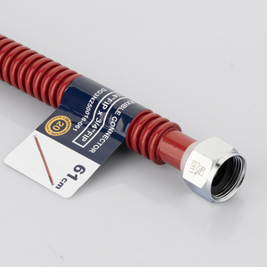 Tuyau <span class=keywords><strong>flexible</strong></span> en acier inoxydable 304 rouge PPW, tuyau corrugué plaqué <span class=keywords><strong>PVC</strong></span>, plomberie moderne pour salle de bain, 1,0 Mpa, isolation thermique de l'eau, sûr - Product Image 2