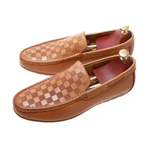 Zapatos informales de cuero hechos a mano para hombre, mocasines de lujo, informales