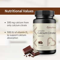 Comprimés de citrate de calcium à croquer multivitamines Calcium Magnésium Zinc Vitamine D3 Comprimé Supplément pour la santé des os pour adultes
