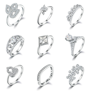 <span class=keywords><strong>2026</strong></span> moda nuevo estilo 925 anillo de compromiso de circón de plata ventas al por mayor - Product Image 1