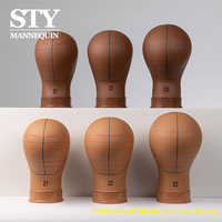 Vente en gros de têtes de mannequin en toile et liège de 21, 22 et 23 pouces pour la fabrication de perruques, kit d'outils de démarrage et accessoires