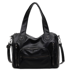 Sac à main rétro, grande capacité, sac à bandoulière, sac porté croisé, sac fourre-tout multicouche et multipoches - Product Image 2