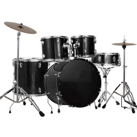 Batterie de percussions 5 fûts 3 cymbales pour débutants et entraînement, vente en gros