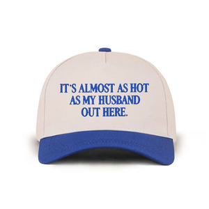 Nuovo Stile Cappello da Baseball da Donna a 5 Pannelli in Cotone Bicolore con Ricamo 'AS MY HUSBAND OUT HERE' Cappelli Trucker alla Moda - Product Image 4