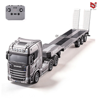Camion tracteur RC Scania 1302A 1:24 12CH+ de qualité professionnelle, version autorisée, véhicule d'ingénierie RC avec chargeur