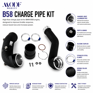Heavy-Duty Aluminum Chargepipe Kit for BMW M340i M440i LCI 2 B58 Gen <strong>3</strong> Engine 2025-2027+ Replace OEM Plastic Turbo Boost Pipe - Product Image 2