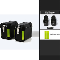 Boîte à bagages pour moto en matériau PP durable 20L+20L, coffre arrière pour moto, boîte latérale pour moto, sacoche pour moto
