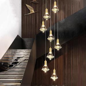 Lampada <span class=keywords><strong>a</strong></span> <span class=keywords><strong>Sospensione</strong></span> Moderna <span class=keywords><strong>a</strong></span> Forma di Diamante in Ferro e Cristallo <span class=keywords><strong>per</strong></span> Isola Cucina, Sala <span class=keywords><strong>da</strong></span> Pranzo, <span class=keywords><strong>Camera</strong></span> <span class=keywords><strong>da</strong></span> <span class=keywords><strong>Letto</strong></span>, Comodino, Bar, Arredamento Interno - Product Image 6