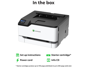 Lexmark cs331dw 600dpi Màu Máy in laser Auto-Duplex Mạng 26ppm tình trạng Chứng Khoán Máy in nhiệt - Product Image 4