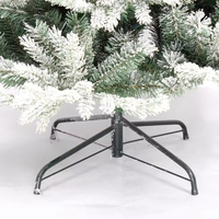 UMIND 270CM Riesiger Beflockter Weihnachtsbaum Künstlicher Schneebedeckter Kiefernbaum mit Metallständer für Außen-Weihnachtsdekoration