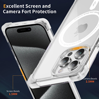Housse de téléphone magnétique MegFit Ultra Hybrid pour iPhone 13 Pro Max Coque antichoc anti-jaunissement pour iPhone 14 Pro