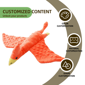 OEM ODM Katoenen Pluche Hondenspeelgoed Verjaardag Cado Piepend Kauw- en Bijtspeeltje Schattig Dieren Vogel Zacht Pluche Speelgoed Aangepaste logo Kleur - Product Image 3