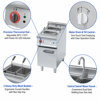 Cuiseur à pâtes électrique professionnel pour restaurants et cuisines, modèle JZH-TM-S3, puissance 6KW, garantie 1 an