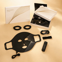AisQueen Vente en gros de masques faciaux LED personnalisés avec logo, 4 couleurs, 660 nm, 850 nm, masque facial LED, masque facial en silicone à lumière rouge