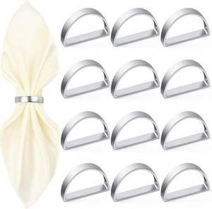 Anillo de servilleta de metal hecho a mano de la mejor calidad para decoración de mesas en hoteles, restaurantes, bodas y fiestas, disponible para la venta. - Product Image 3