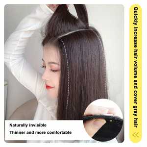 Perruque de marques nationales, cheveux raides, densité 130%, base en dentelle, brun clair, brun foncé, noir naturel, noir, fibre haute température - Product Image 4