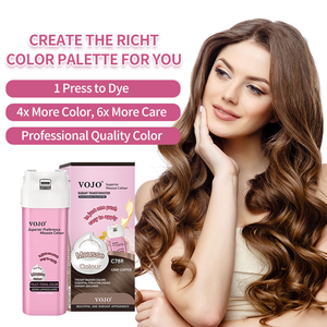 VOJO Vente en gros Marque privée <span class=keywords><strong>Mousse</strong></span> capillaire à bulles végétales 2 en 1 Couleur 100ML Teinture capillaire à base de plantes biologique sans peroxyde pour usage domestique - Product Image 2