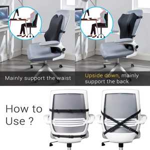 Memory Foam bureaustoel lumbale ondersteuning kussen verlicht rugpijn verbetert houding rugleuning zitkussen leesbed rust - Product Image 4