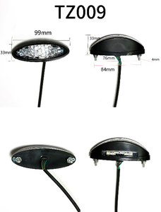 Accesorios para Motocicleta, Luz Trasera LED, Luz de Freno para Motocicleta con Luz de Matrícula, Homologación E-mark - Product Image 6