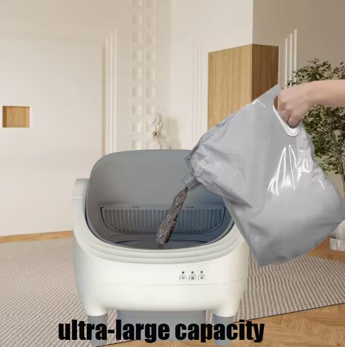 65L Smart Automatic Cat Litter Box – Large-Capacity Self-Cleaning Cat Toilet with Easy-Clean, Space-Saving Design - View 2