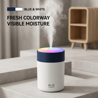 Mini humidificateur ultrasonique 300 ml, micro USB, lumière LED changeante de couleur, diffuseur pour voiture, silencieux, portable, usage domestique